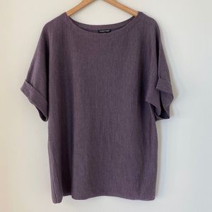 Eileen Fisher 100% Merino Wool Short Sleeve Top